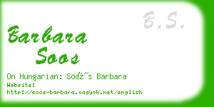 barbara soos business card